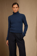 Pull Col Roulé 4 Fils - Willow - Ocean Chiné
