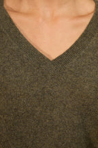 Pull Col V - Kalie - Army Chiné