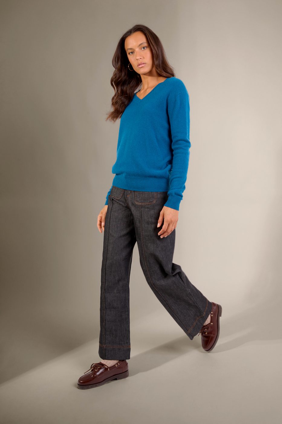 Pull Col V - Kalie - Paon