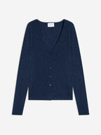 Cardigan Col V - Paige - Ocean Chiné