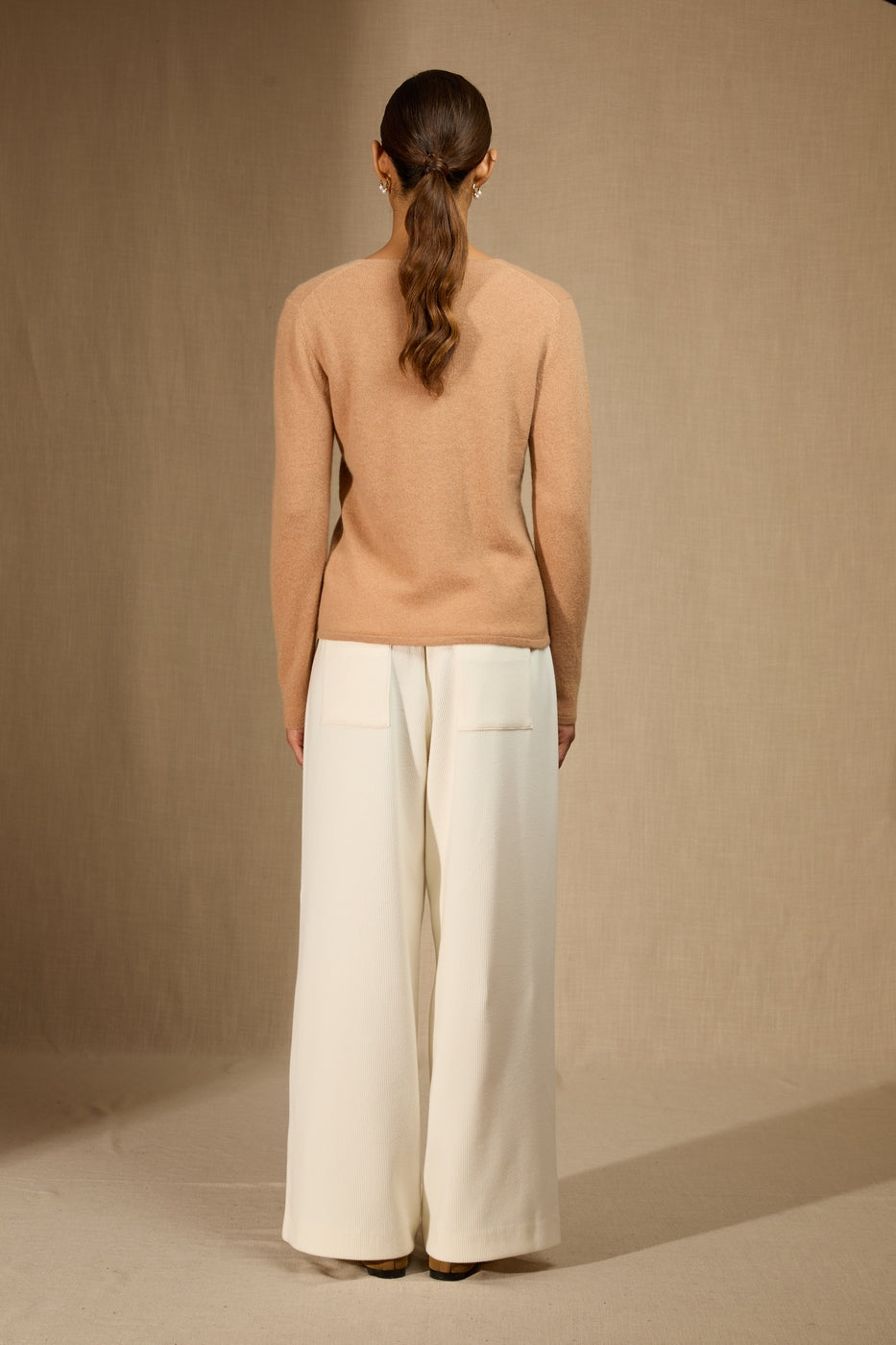 Cardigan Col V - Paige - Sahara