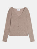 Cardigan Col V - Paige - Taupe Clair Chiné