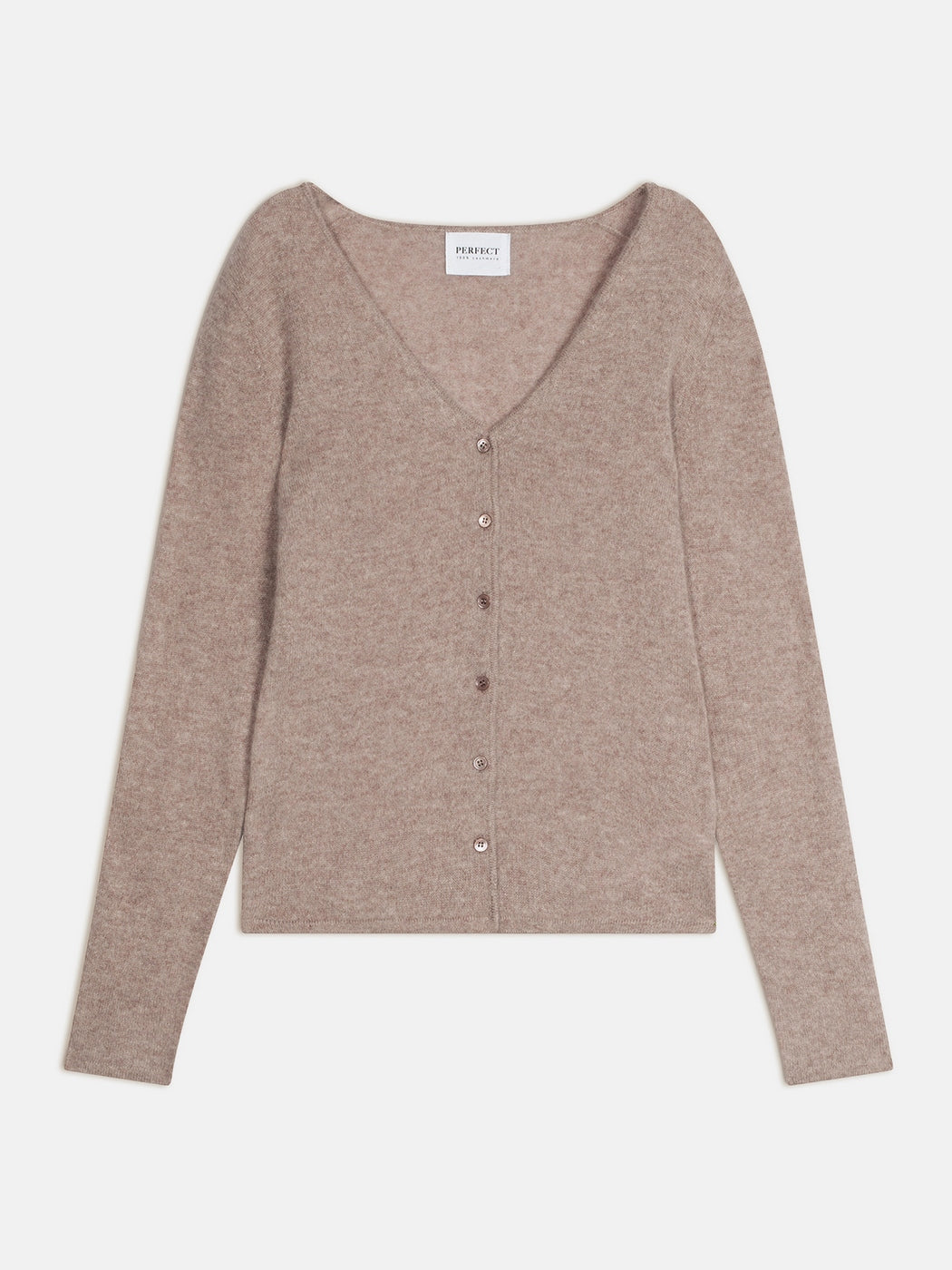 Cardigan Col V - Paige - Taupe Clair Chiné