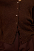 Cardigan Col V - Paige - Café