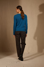 Cardigan Col V - Paige - Atlantique Chiné