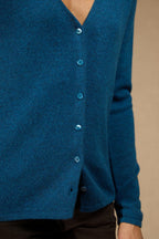 Cardigan Col V - Paige - Atlantique Chiné