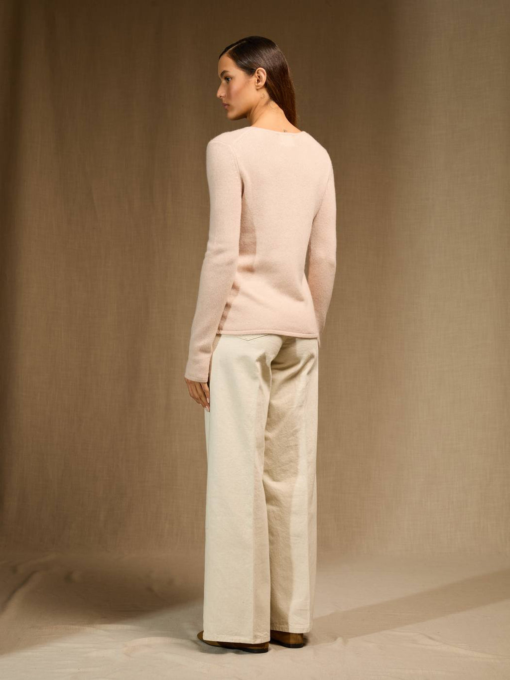 Pull Col Rond 4 Fils - Marya - Nude