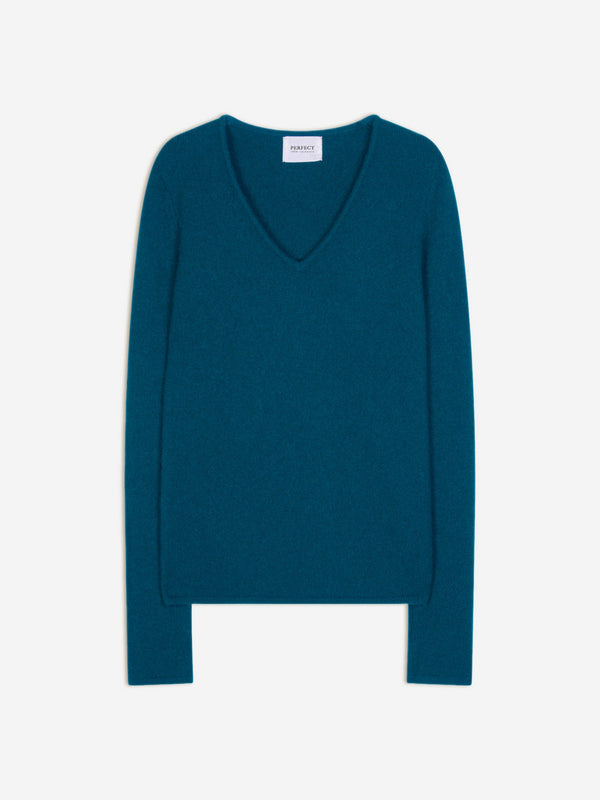 Pull Col V 4 Fils - Gaby - Paon