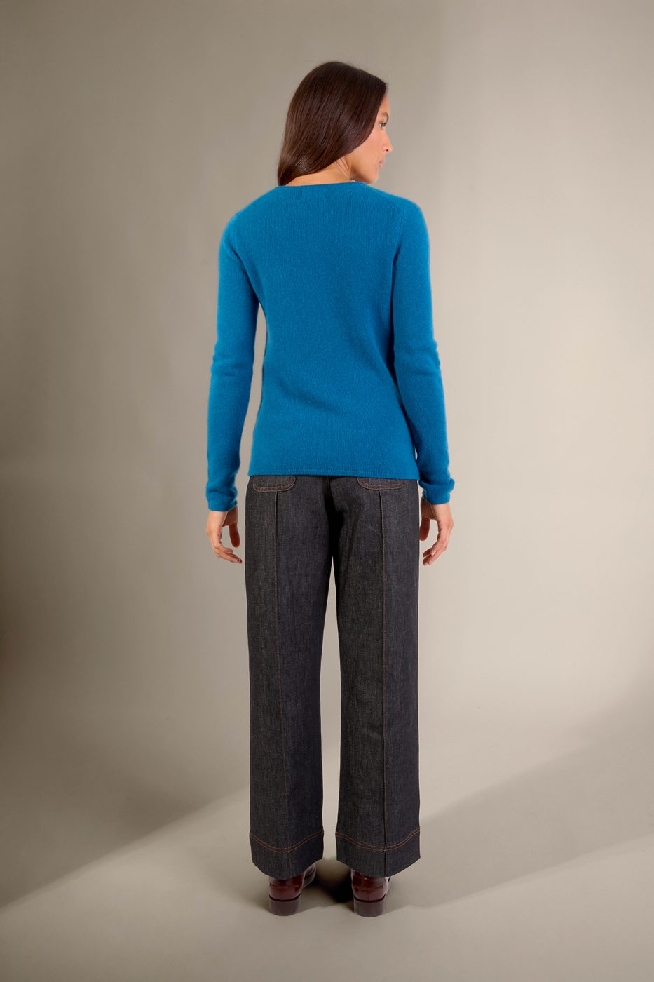 Pull Col V 4 Fils - Gaby - Paon