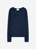Pull Col V 4 Fils - Gaby - Ocean Chiné