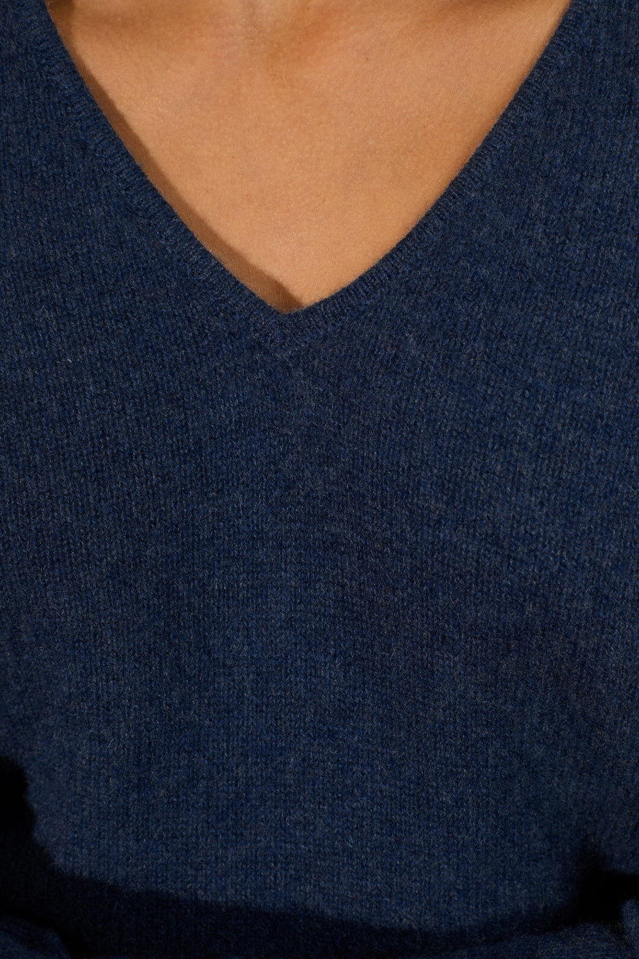 Pull Col V 4 Fils - Gaby - Ocean Chiné