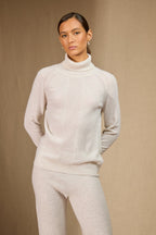 Pull Col Roulé - Lilly - Blanc Chiné