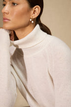 Pull Col Roulé - Lilly - Blanc Chiné