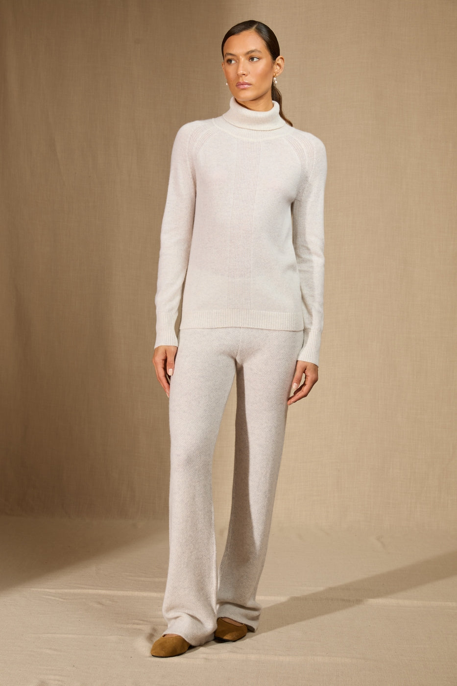 Pull Col Roulé - Lilly - Blanc Chiné