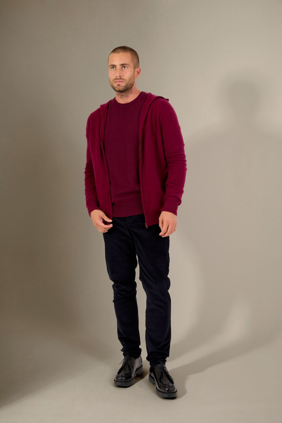 Gilet Zippé Capuche - Eldo - Bordeaux
