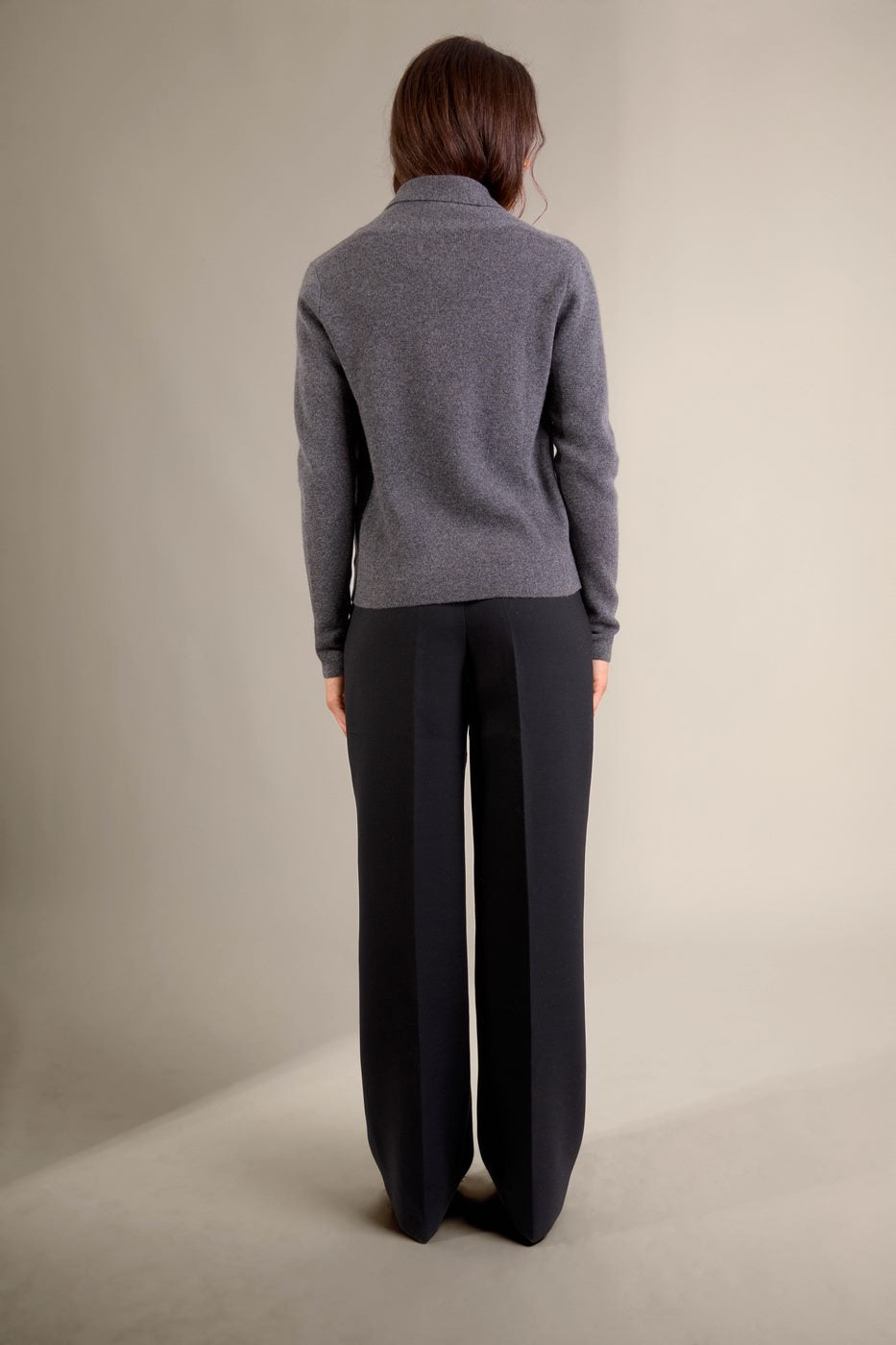Veste Boutonnée Col Châle - Mila - Anthracite Chiné