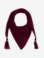 Écharpe Triangle Avec Franges 4 Fils - Condeixa - Bordeaux