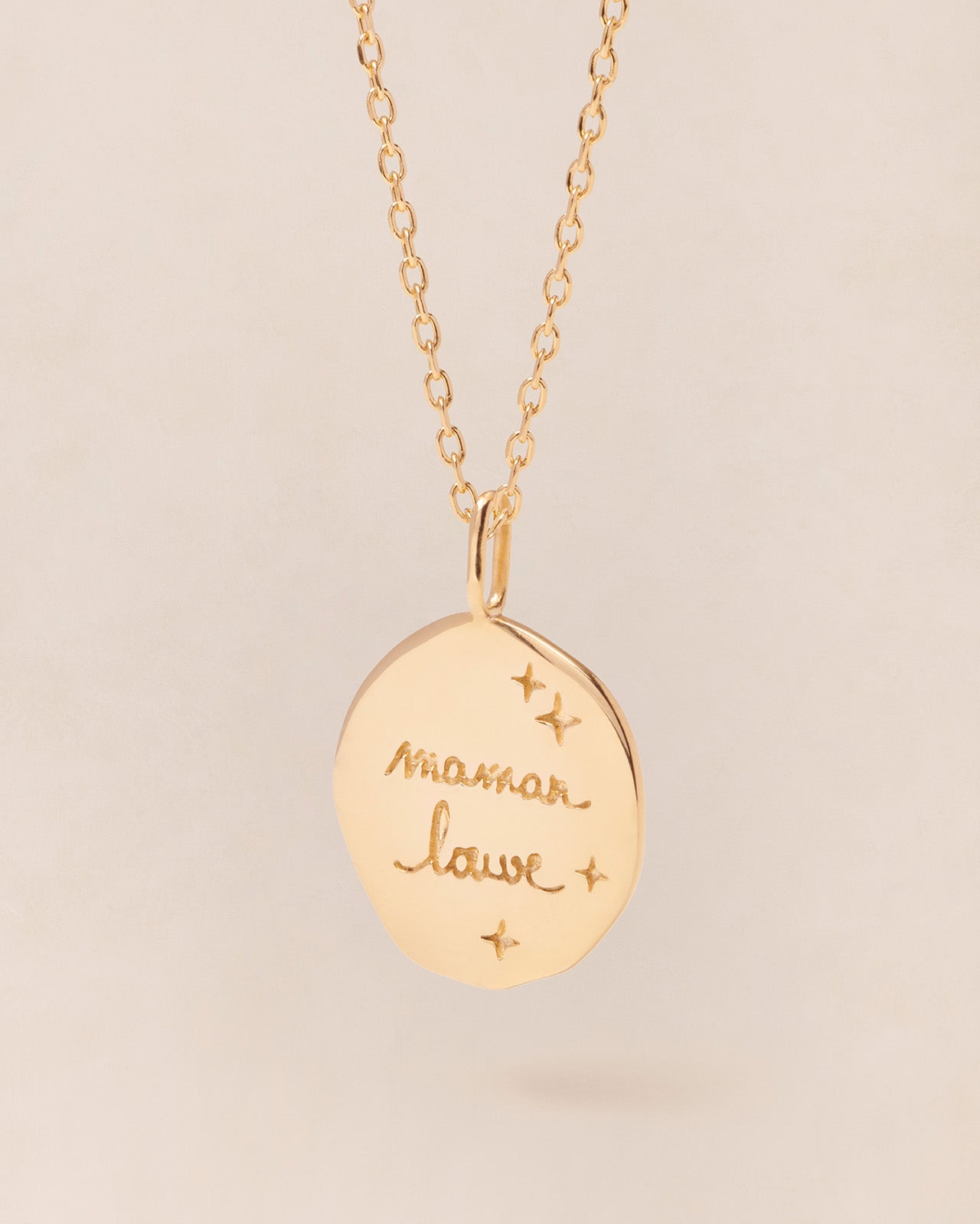 La Médaille Précieuse Seule Maman Louve - En Vermeil - 17Mm