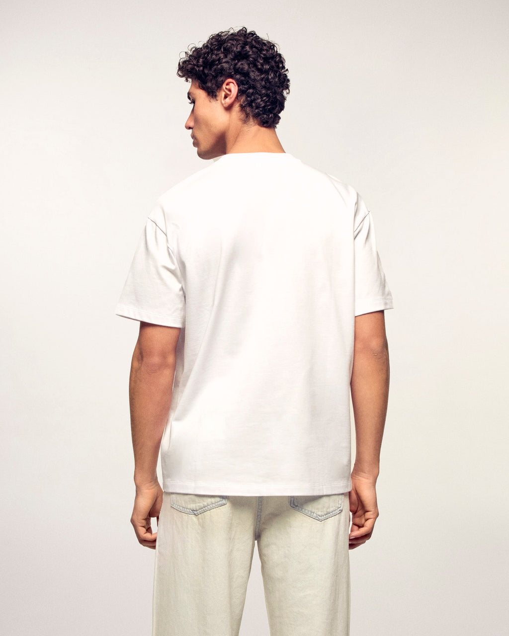 T-Shirt Col Rond À Poche