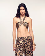 Pantalon Large Leopard