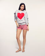 Pull Col Rond Coeur Broderie "From Future"