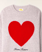 Pull Col Rond Coeur Broderie "From Future"