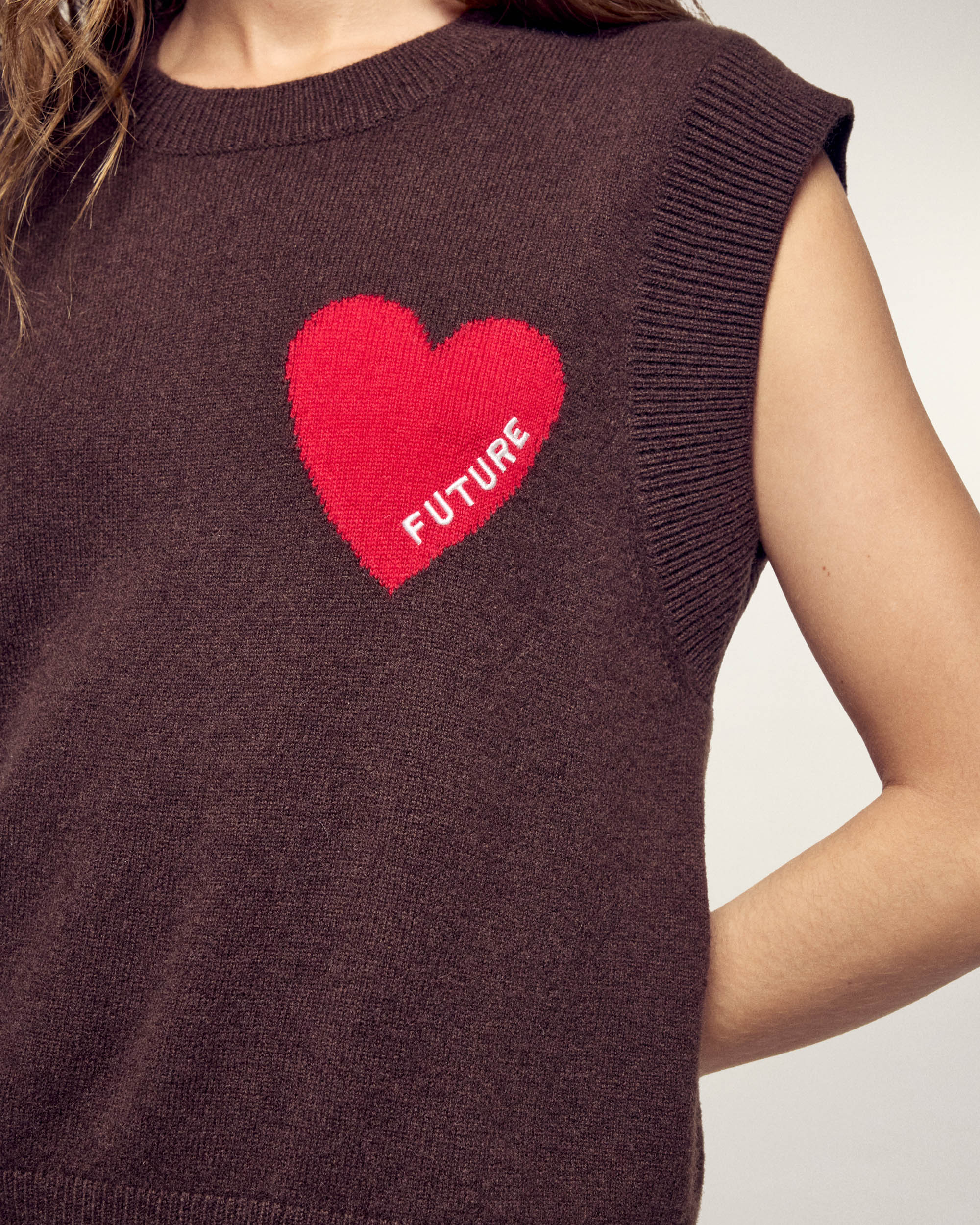 Pull Sans Manches Coeur