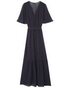 Robe Longue Perse - Marine
