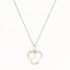 Pendentif "Fleur Nacrée" Diamants 0,09/31 & Nacre