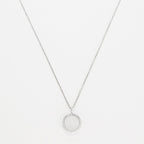 Pendentif "Round Nacre" D0,08/28 & Nacre - Or Blanc 375/1000