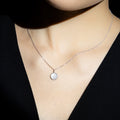 Pendentif "Round Nacre" D0,08/28 & Nacre - Or Blanc 375/1000