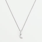 Pendentif "Diamond Moon" D0,01/5 - Or Blanc 375/1000