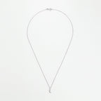 Pendentif "Diamond Moon" D0,01/5 - Or Blanc 375/1000