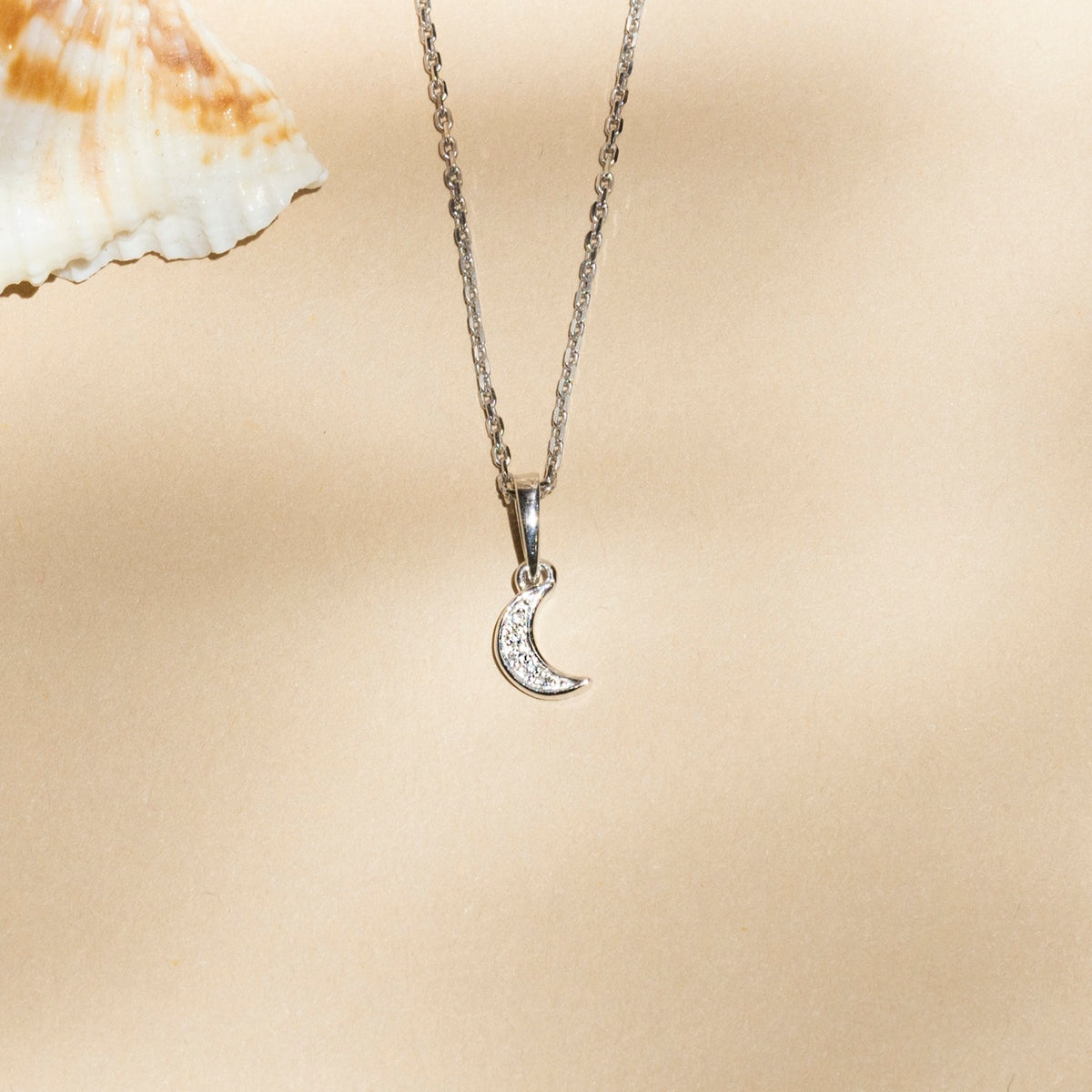 Pendentif "Diamond Moon" Diamants 0,01/5
