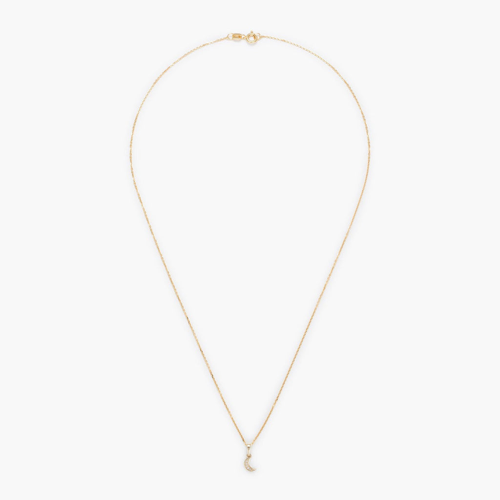 Pendentif "Diamond Moon" Diamants 0,01/5 - Or Jaune