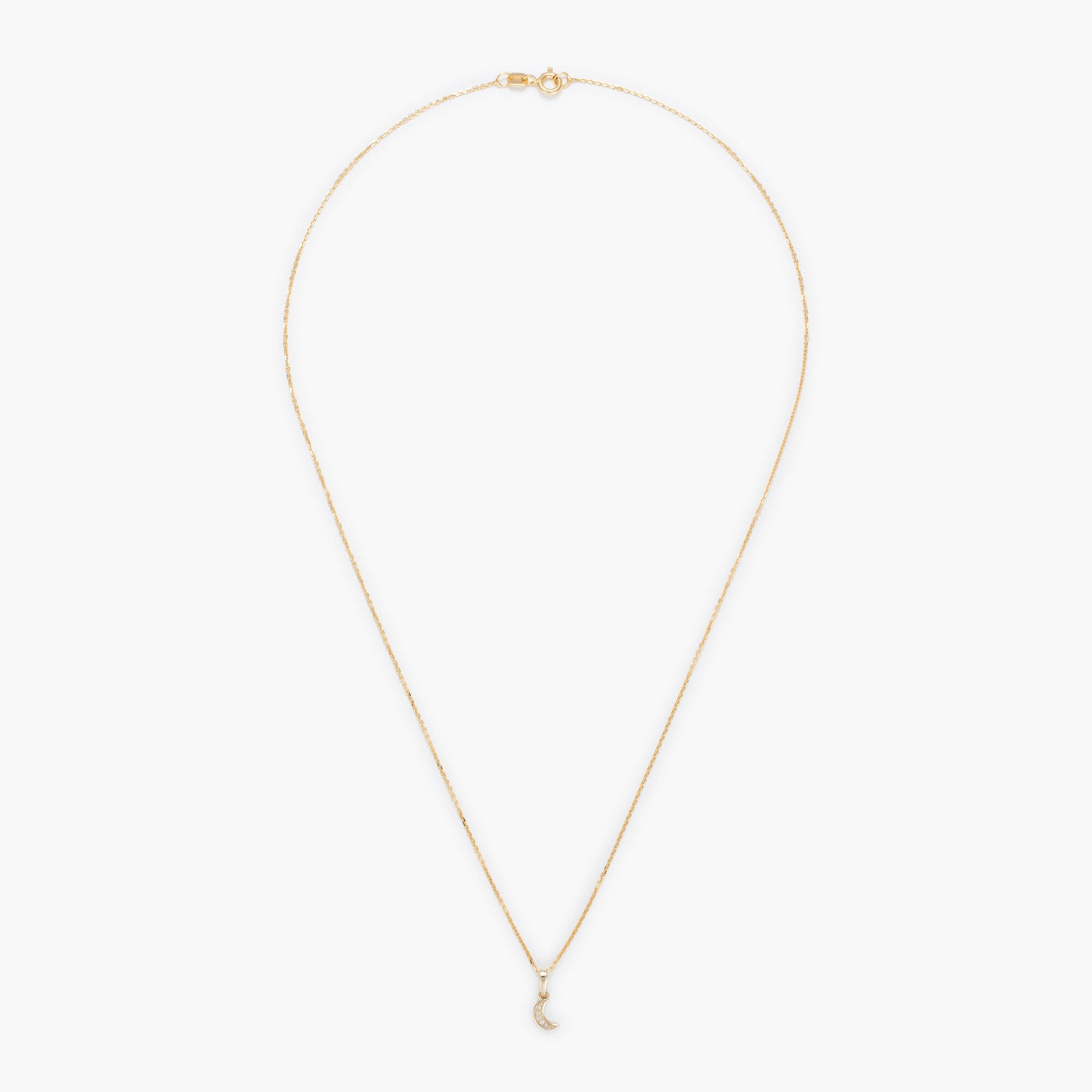 Pendentif "Diamond Moon" D0,01/5 - Or Jaune 375/1000