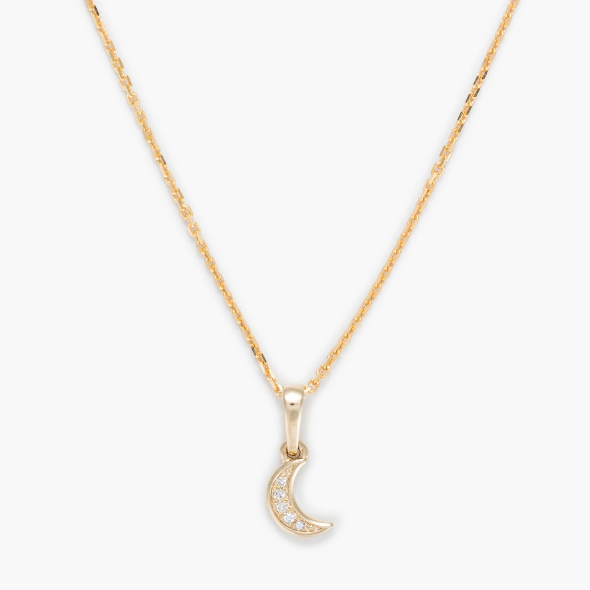 Pendentif "Diamond Moon" Diamants 0,01/5 - Or Jaune