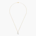 Pendentif "Tradescantia" Diamants 0,04/12 et Nacre Blanche