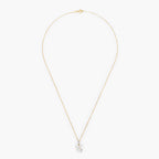 Pendentif "Tradescantia" Diamants 0,04/12 et Nacre Blanche