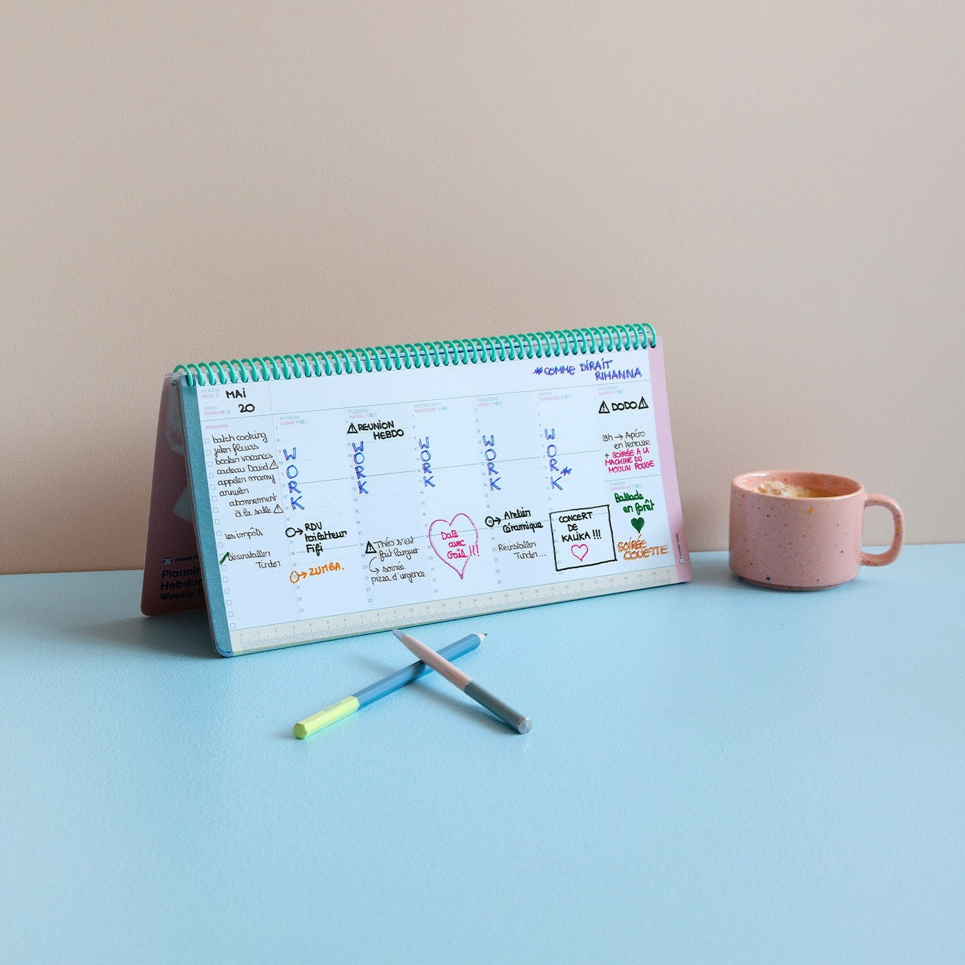 Planning Hebdomadaire - Palette