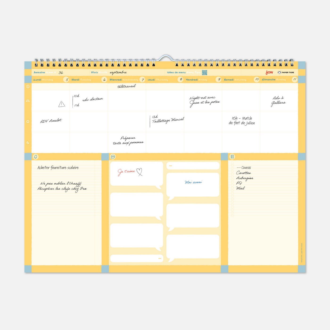 Planning Hebdo X Jow
