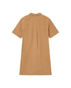Robe Courte Col Boutonne Camel Philine