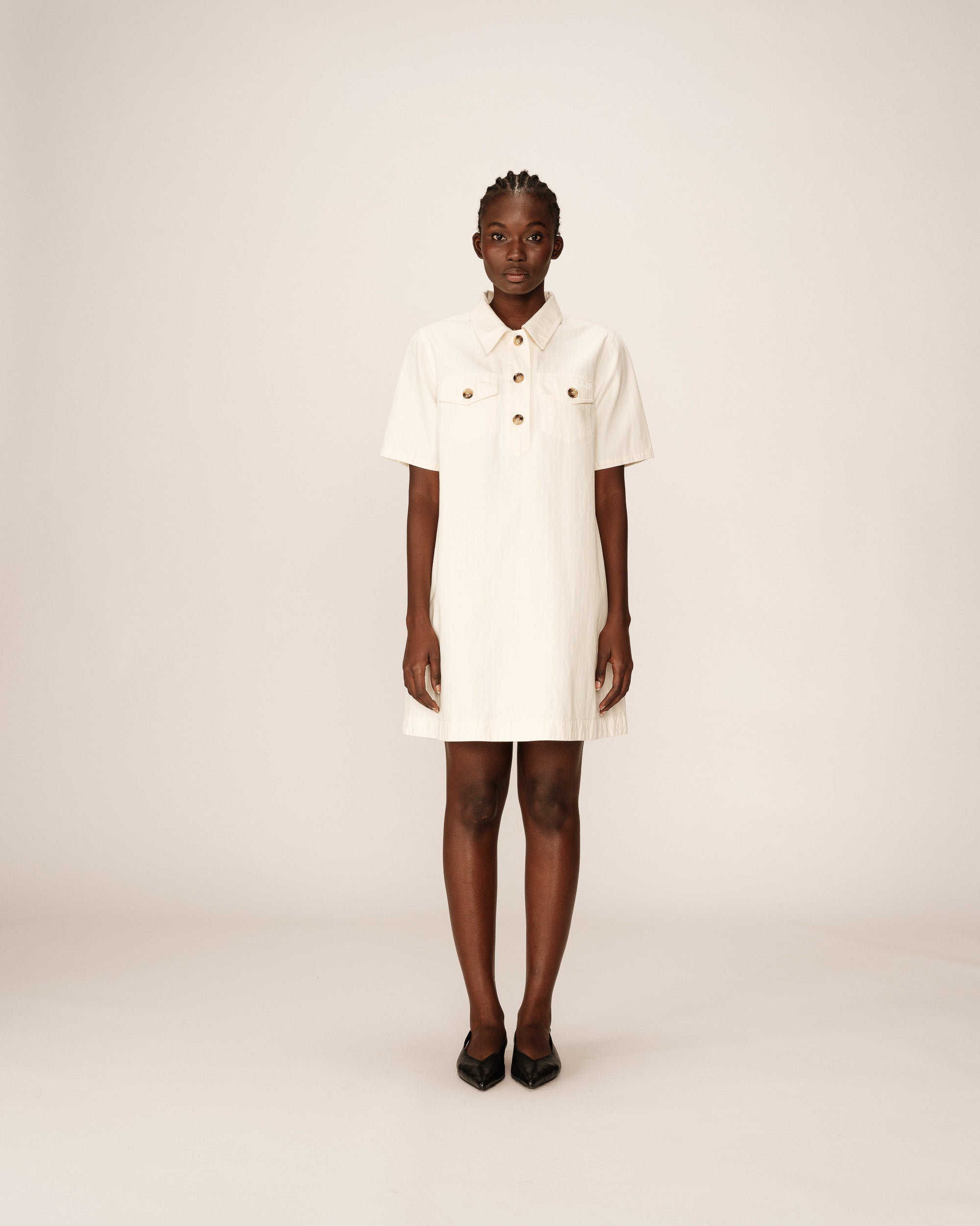 Robe Courte Philine - Ecru