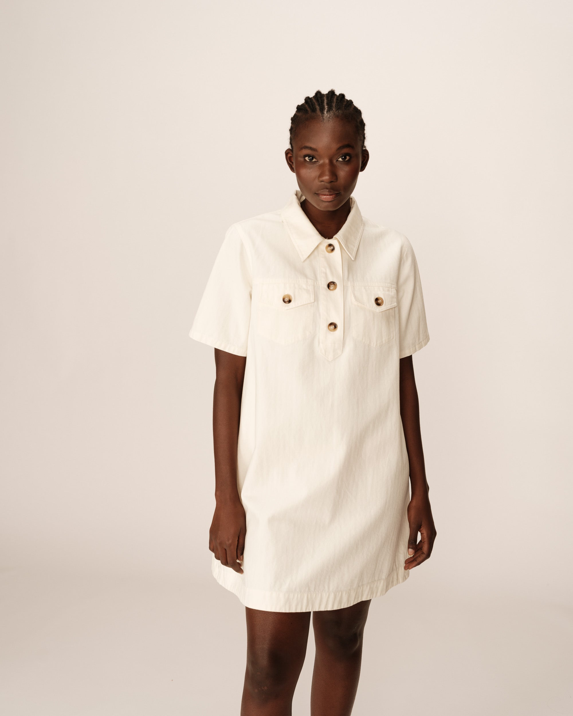 Robe Courte Philine - Ecru