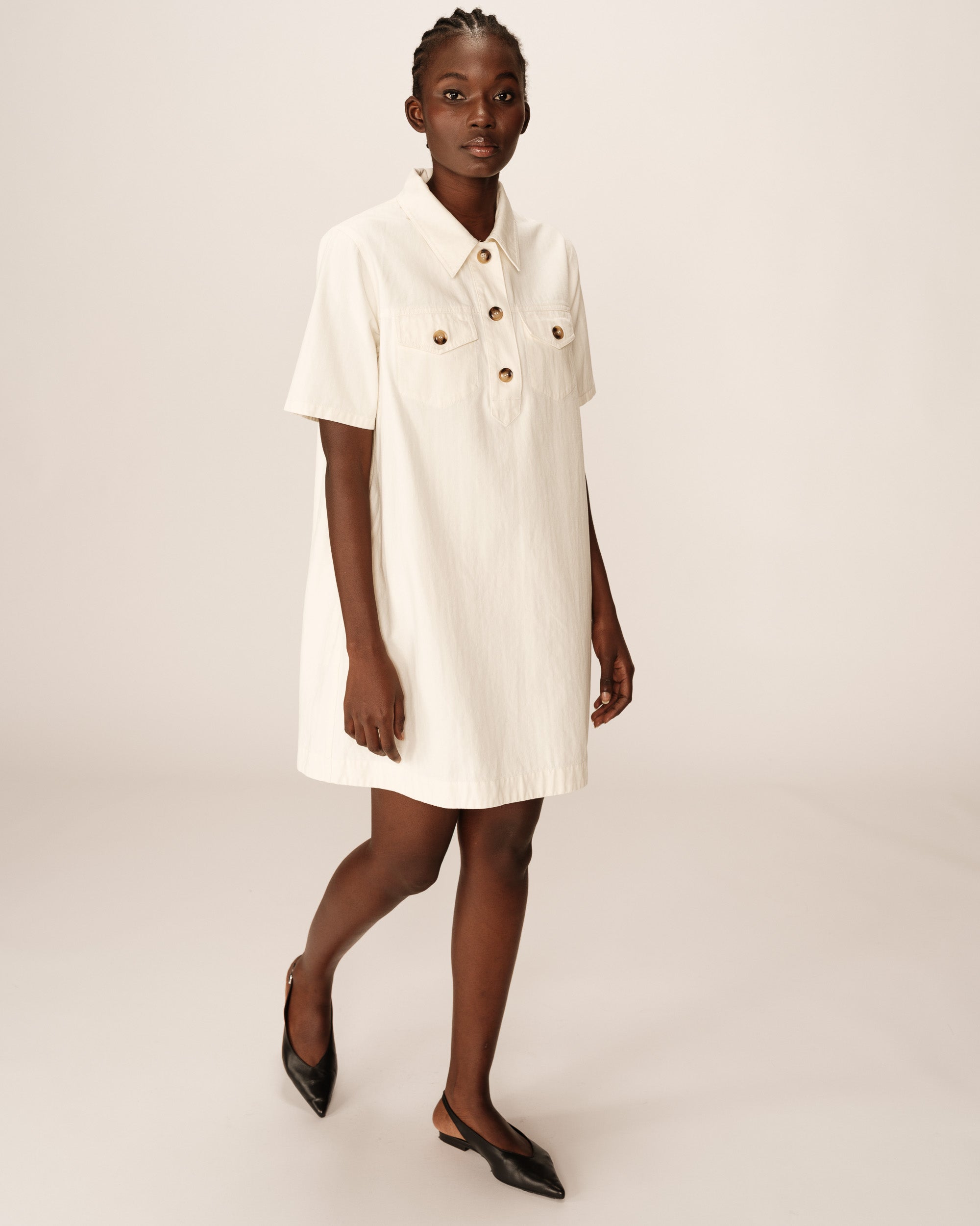 Robe Courte Philine - Ecru