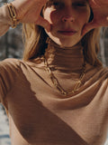Collier Clyde - Laiton Plaqué Or