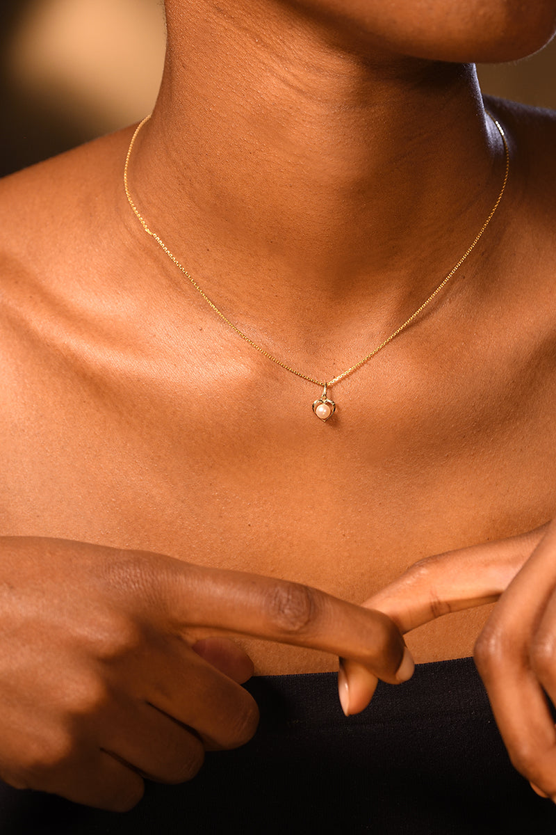 Pendentif "Lova Pearl" Or Jaune 375/1000 Perle Blanche
