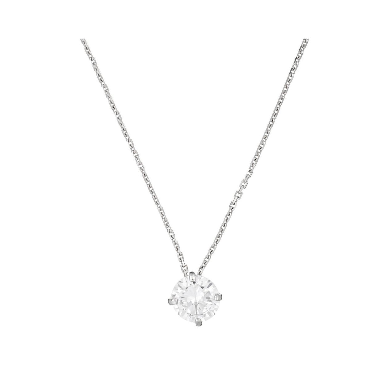 Pendentif "Splendeur" Or Blanc 375/1000 Et Zirconium