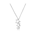 Pendentif "Constellation" Or Blanc 375/1000 Et Zirconium