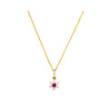 Pendentif "Le Messager Rouge" Or Jaune 375/1000 Et Zirconium Rouge